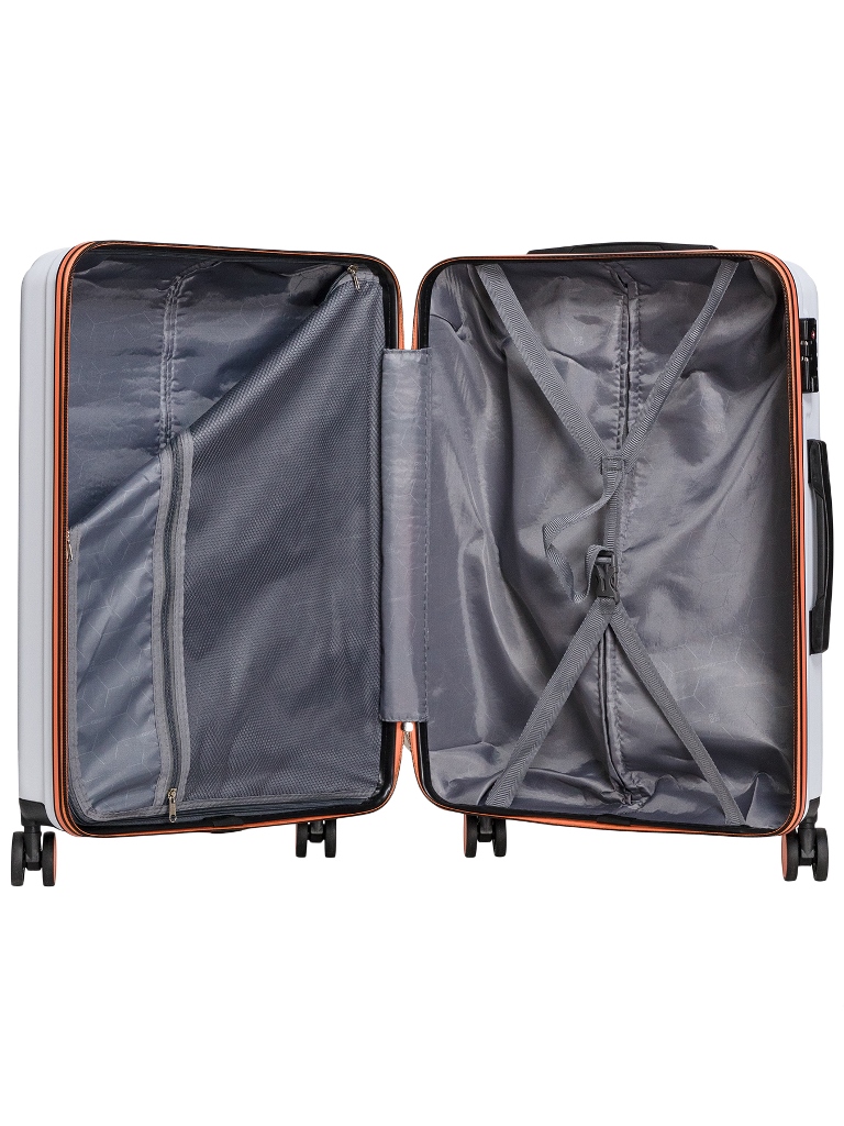 AB222124W Чемодан REDMOND АБС-пластик (Белый/41*65*25/АБС пластик/M/3,6 кг/60 литров/Redmond)