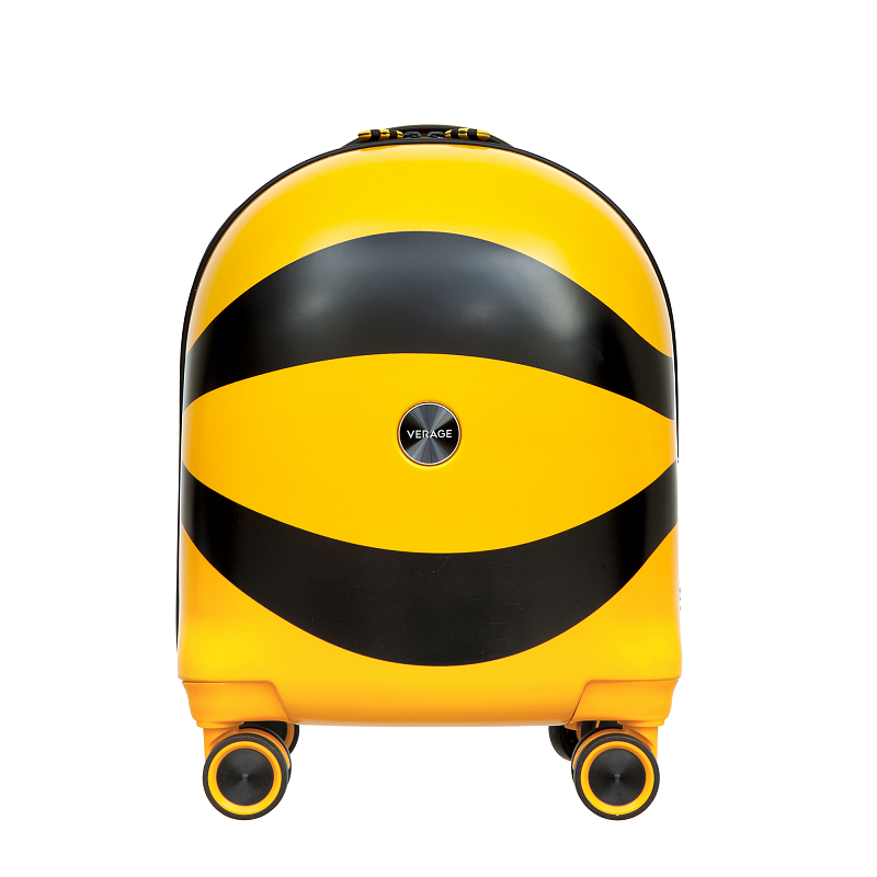 GM20056W15 (yellow) Чемодан-тележка детский Verage (жёлтый/чёрный/34*45*27/поликарбонат+ABS/S/2,1 кг/31 литр/Verage)