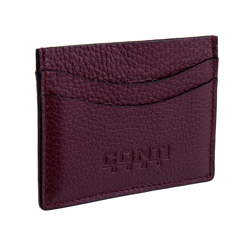 15-37 burgundy Картхолдер Conti UOMO (бордовый/10,5*8*1/натуральная кожа/Conti Uomo)