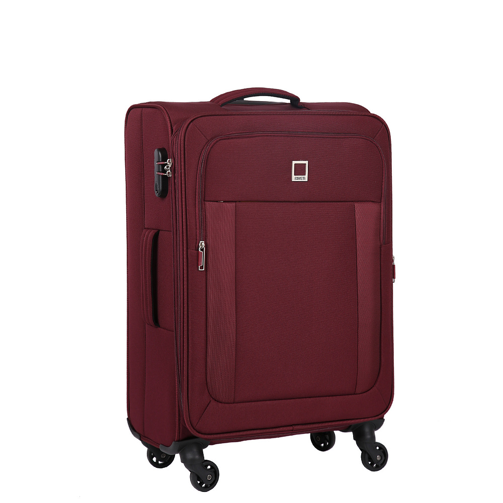 NE2020-24-4 Чемодан 4-х колесный 100% полиэстер FABRETTI  (Бордовый/43*66*27/полиэстер/M)
