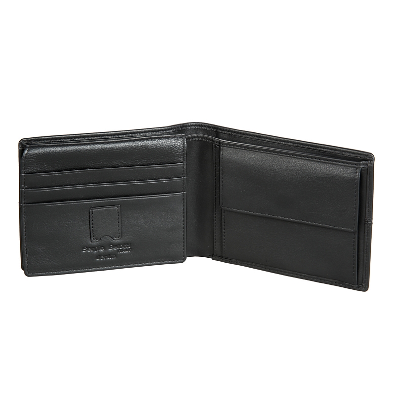 396-01 (denim black) Портмоне Sergio Belotti (Черный/13,5*10*2,5/натуральная кожа/Sergio Belotti)