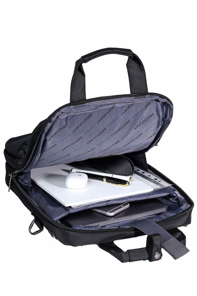 2414 BLACK Портфель+рюкзак+планшет ARISTOCRAT (Черный/полиэстер/ARISTOCRAT )