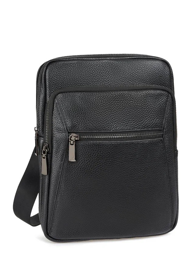 HL 11-605115 Сумка мужская натуральная кожа (черный) (черный/21*27*5/натуральная кожа/Hogerland)