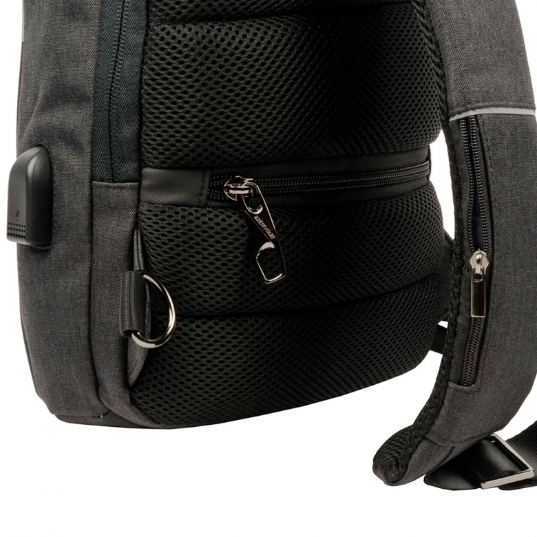 1203 (BLACK) Рюкзак на одной лямке ARISTOCRAT (черный/20*30*10/полиэстер/0,45 кг/4 литра/ARISTOCRAT )