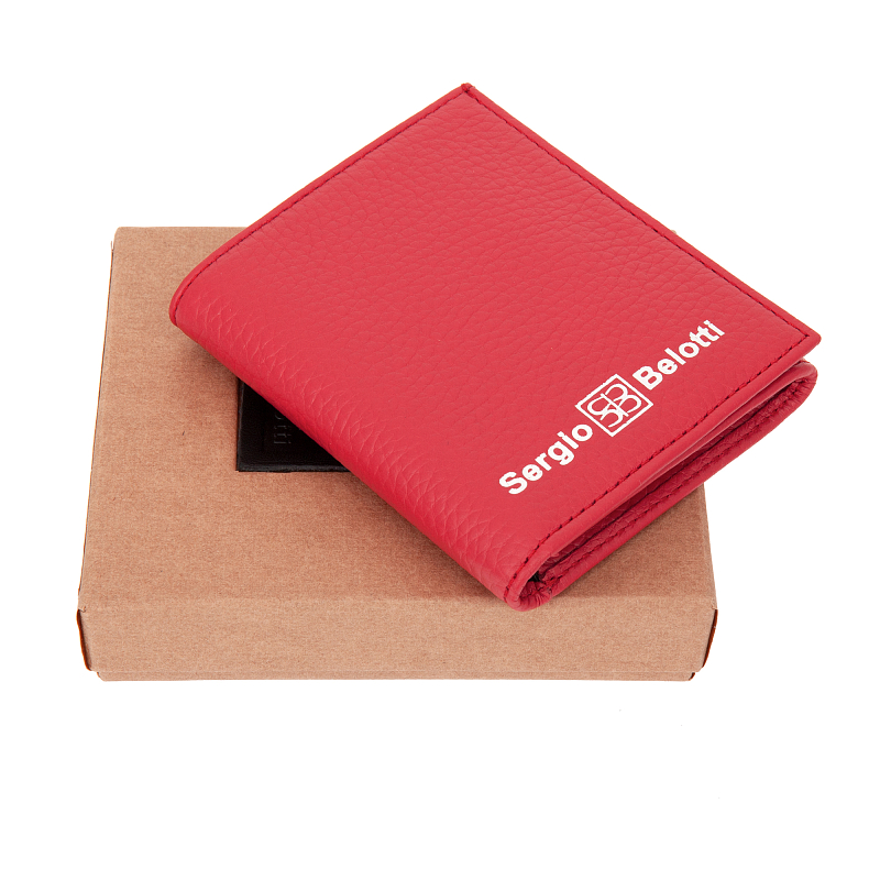 177210 (red Caprice) Портмоне Sergio Belotti (красный//9*10*3/натуральная кожа/Sergio Belotti)
