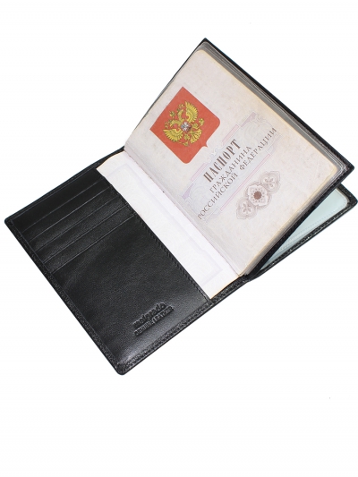 54029-20201 Black Обложка для документов (Malgrado) (черный/10*13,5*1,5/натуральная кожа/Malgrado)