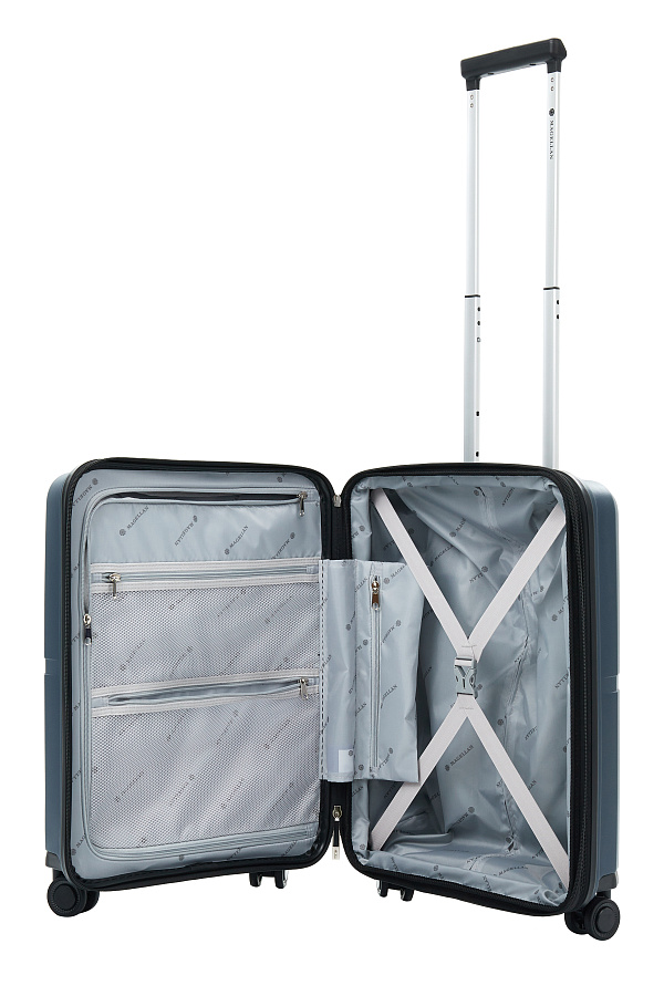 VOCIERMAG4BLUS Чемодан 4-х колесный (Синий/40*55*24/полипропилен/S/2,8 кг/Magellan)