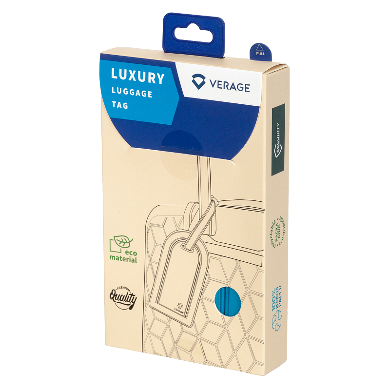 VG5407 Blue Ярлык для багажа Verage (синий/полиуритан/Verage)