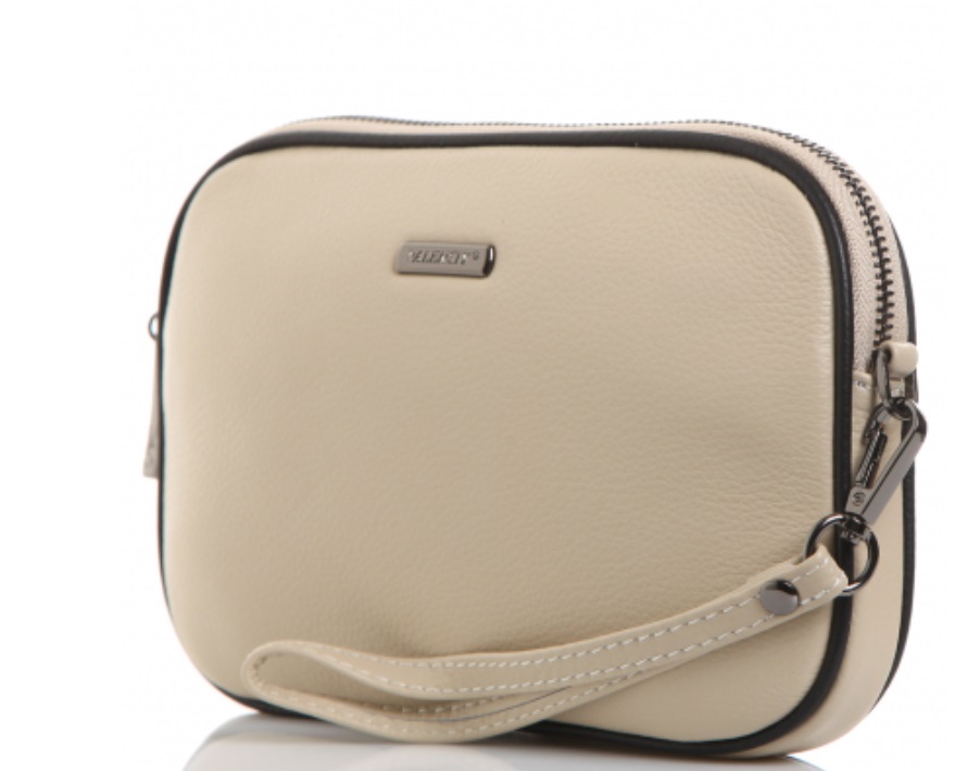 701К Сумка женская натуральная кожа (milk) (Бежевый/22*15*3/натуральная кожа/Redmond)