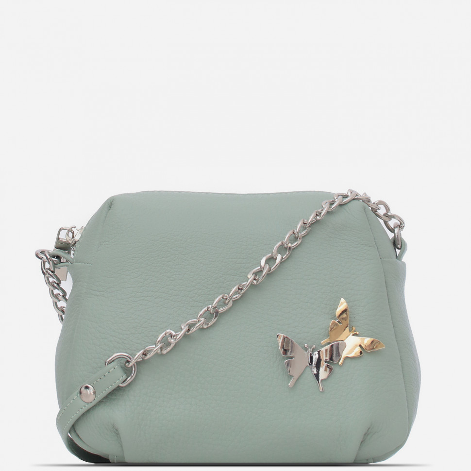 2502LN Сумка женская Зеленый (Зелёный/18*13*6/натуральная кожа/Richet)