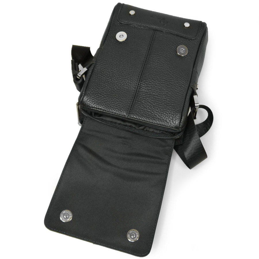 102-817-1 Сумка мужская кожа (Пеллекон) (черный/15*21*6/натуральная кожа/PELLECON)