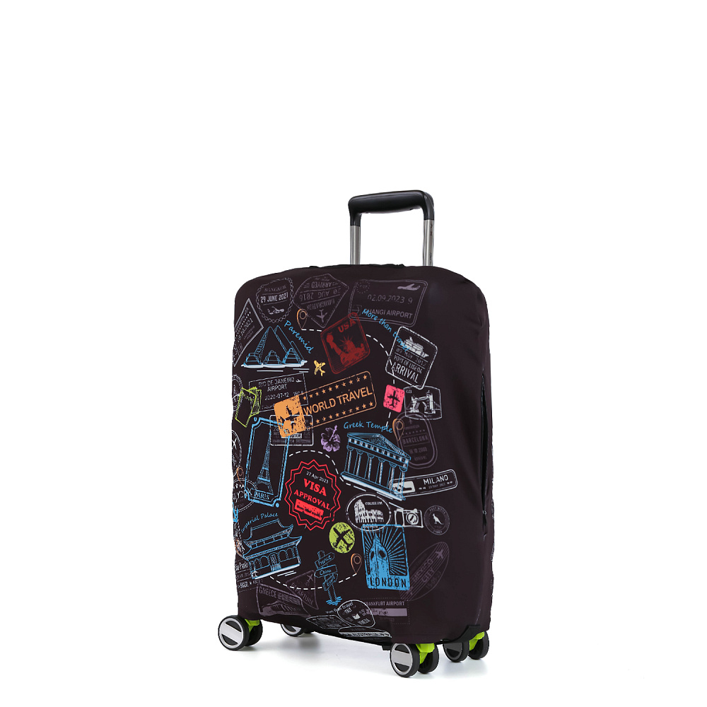 W1080-M FABRETTI Чехол для чемодана 92%полиэстер 8%спандекс (черный/92%полиэстер 8%спандекс/M/FABRETTI)