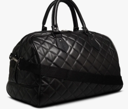 2-137 Сумка дорожная экокожа(стежка/черный) (черный/42*26*24/экокожа/M/ANTAN)