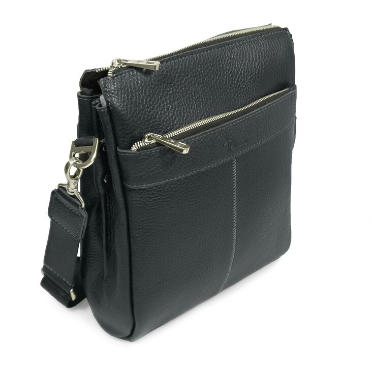 102-863-1 Сумка мужская кожа (Пеллекон) (черный/22*28*8/натуральная кожа/PELLECON)