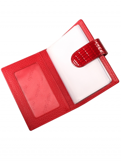 42003-44# Red Визитница (Malgrado) (красный/7,5*11*1,5/натуральная кожа/Malgrado)