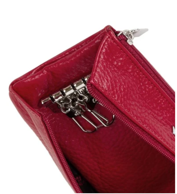 052-46 Ключница KARYA (Красный/16*7*1,5/натуральная кожа)