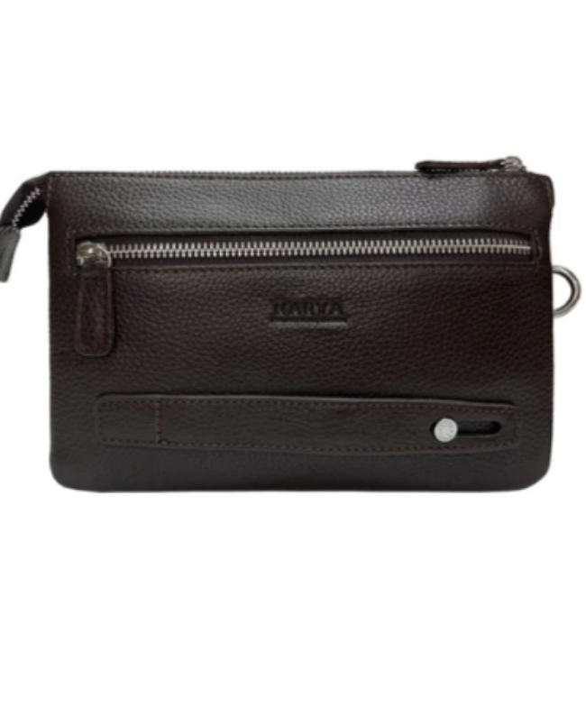 0815-39 Сумка-клатч мужская натуральная кожа KARYA (Коричневый/23*15*4/натуральная кожа)