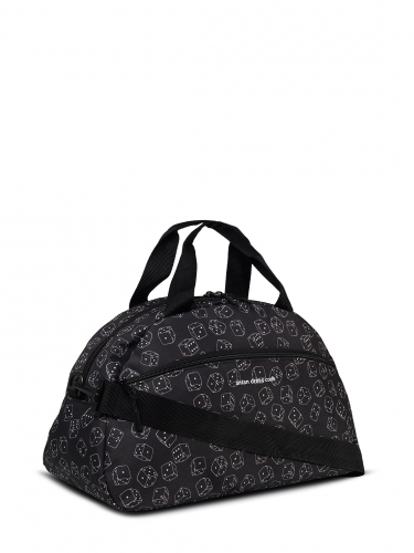 2-322 Сумка дорожная (Текстиль кубики игральные/черный) (Черный/45*26*21/текстиль/ANTAN)