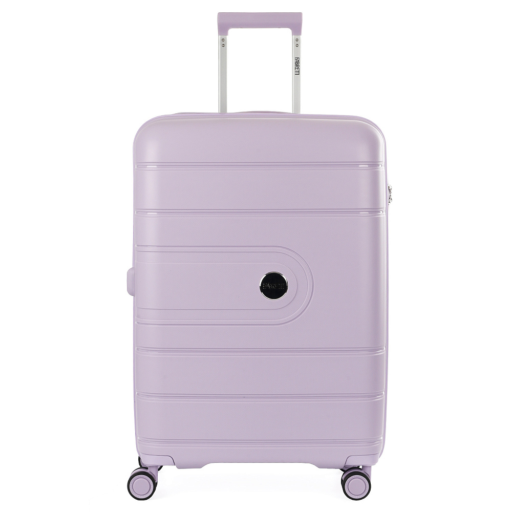 EN9520-24-10 Чемодан 4-х колесный 100% полипропилен FABRETTI (Сиреневый/45*66*26/полипропилен/M/FABRETTI)