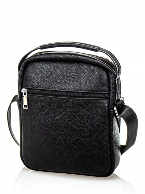 50 Сумка мужская нат кожа (черный/19*25*5/натуральная кожа/Redmond)