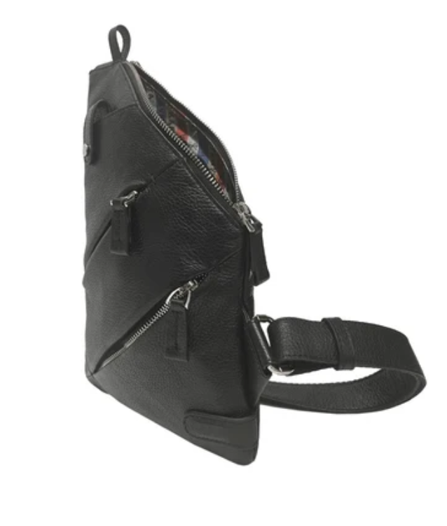 6015-45 Сумка на одной лямке KARYA (Черный/19*29*2/натуральная кожа)