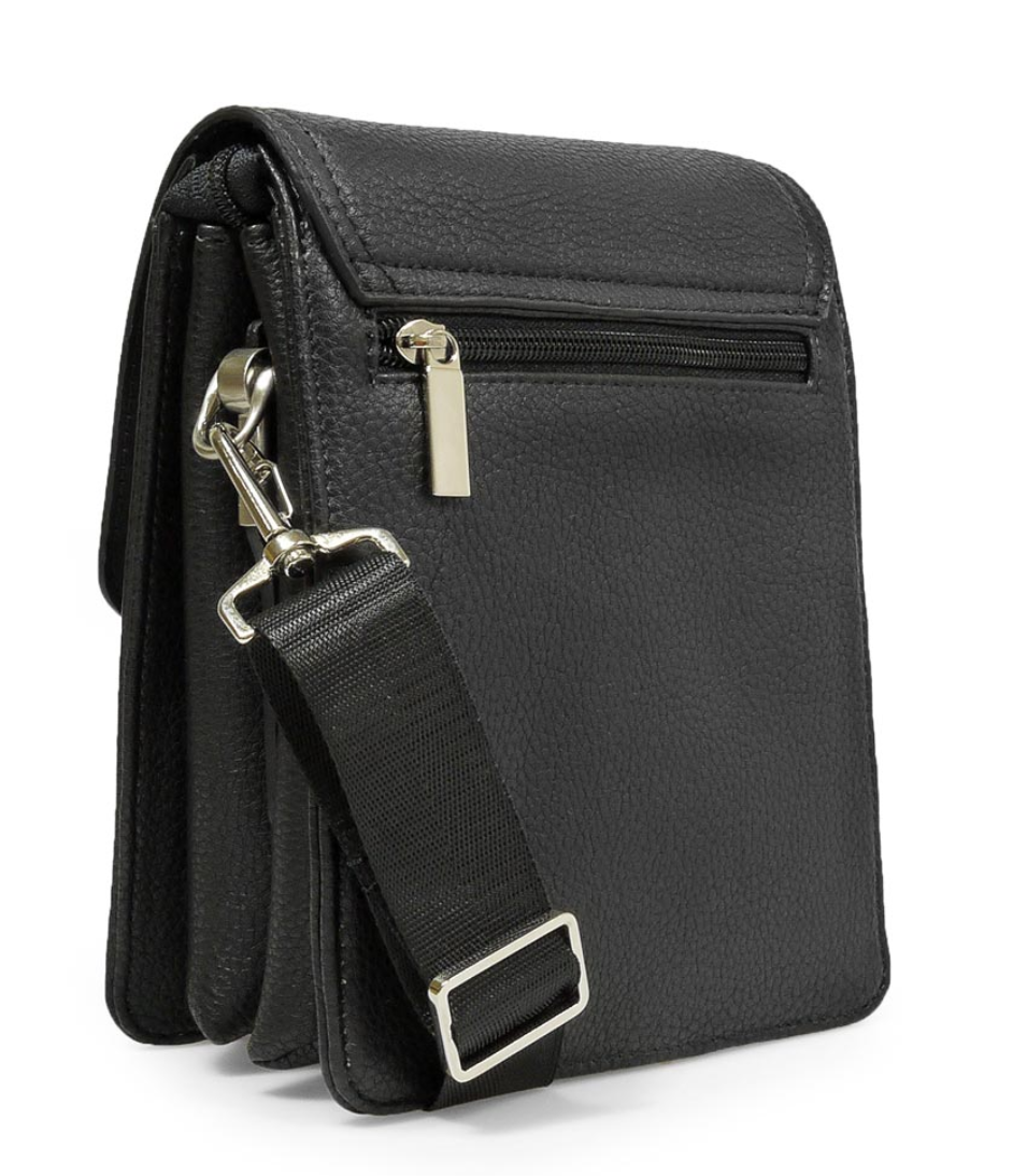 812-81354-1 Сумка мужская экокожа (Пеллекон) (черный/17,5*22*5/экокожа/PELLECON)