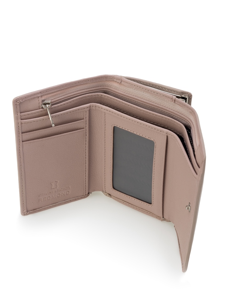 RD21-200E Портмоне женский маленький (пудра) (Розовый светлый/натуральная кожа)