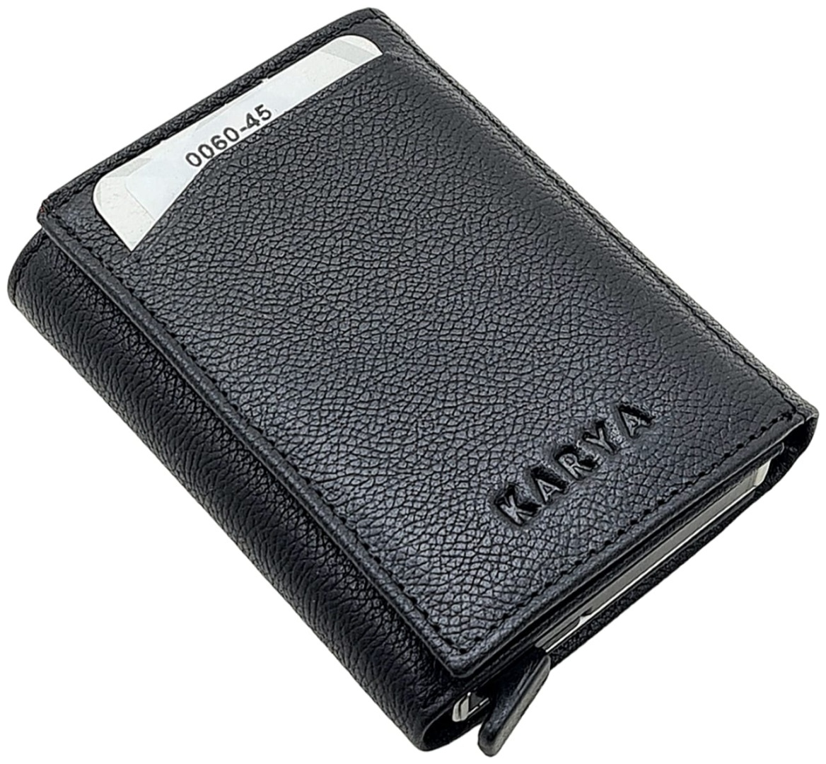 0060-45 Картхолдер натуральная кожа KARYA (Черный/10*7*2,5/натуральная кожа/KARYA)