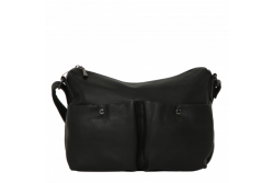 681К Сумка женская натуральная кожа (black) (Черный/30*27*15/натуральная кожа/Redmond)