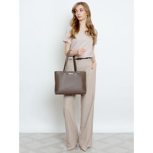 3195LN Сумка женская Тауп (Бежевый тёмный/35*28*9/натуральная кожа/Richet)