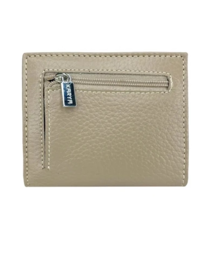 0020-52 Картхолдер натуральная кожа KARYA (Бежевый/10*9*1/натуральная кожа/KARYA)