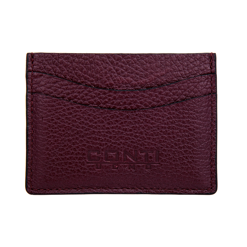 15-37 burgundy Картхолдер Conti UOMO (бордовый/10,5*8*1/натуральная кожа/Conti Uomo)
