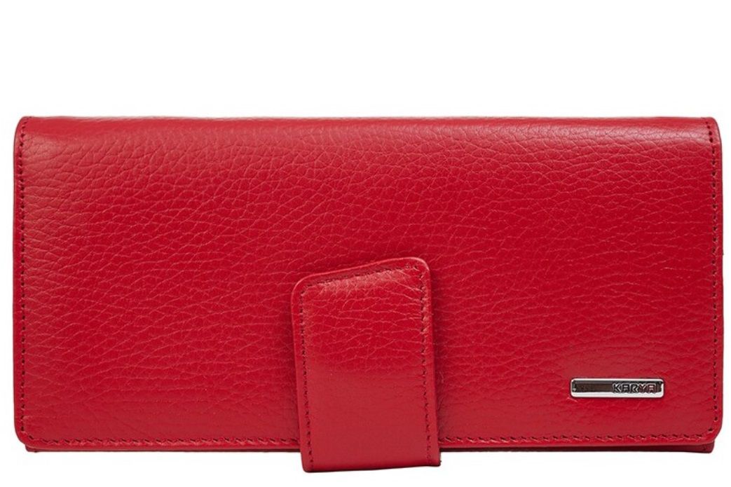 1184-46 Портмоне женское натуральная кожа KARYA (Красный/19*9,5*3/натуральная кожа)
