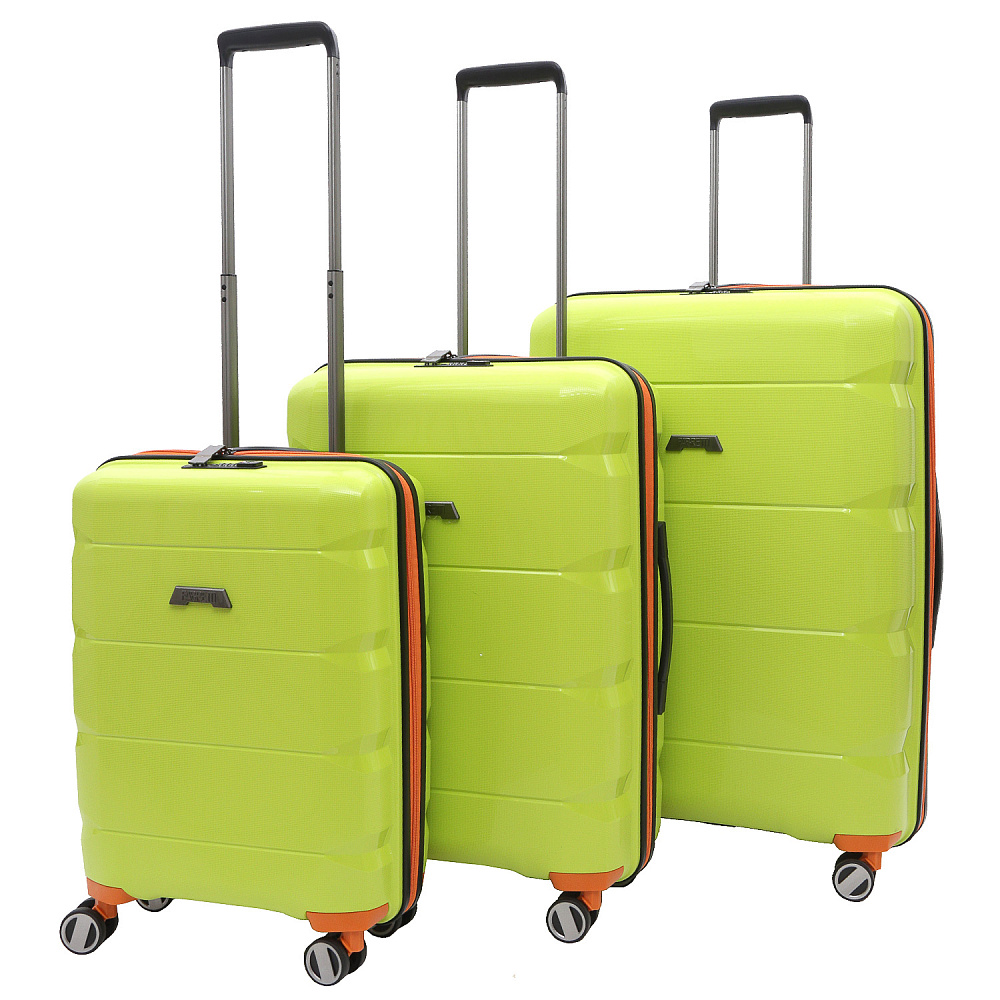 EN6520-20-116 FABRETTI Чемодан 4-х колесный 100% полипропилен (елёный/39*56*20/полипропилен/S/FABRETTI)