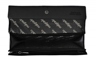 75504-46# Black Кошелек Большой Malgrado (черный/19,5*9*1,5/натуральная кожа/Malgrado)