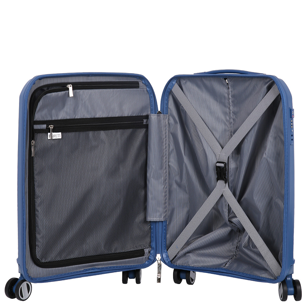 EN8520-20-8 Чемодан 4-х колесный Fabretti размер S FABRETTI [678235] (Синий/58*40/Полипропилен 100%)