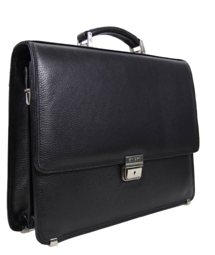 0376-45 Портфель натуральная кожа KARYA (Черный/37*28*7/натуральная кожа/KARYA)