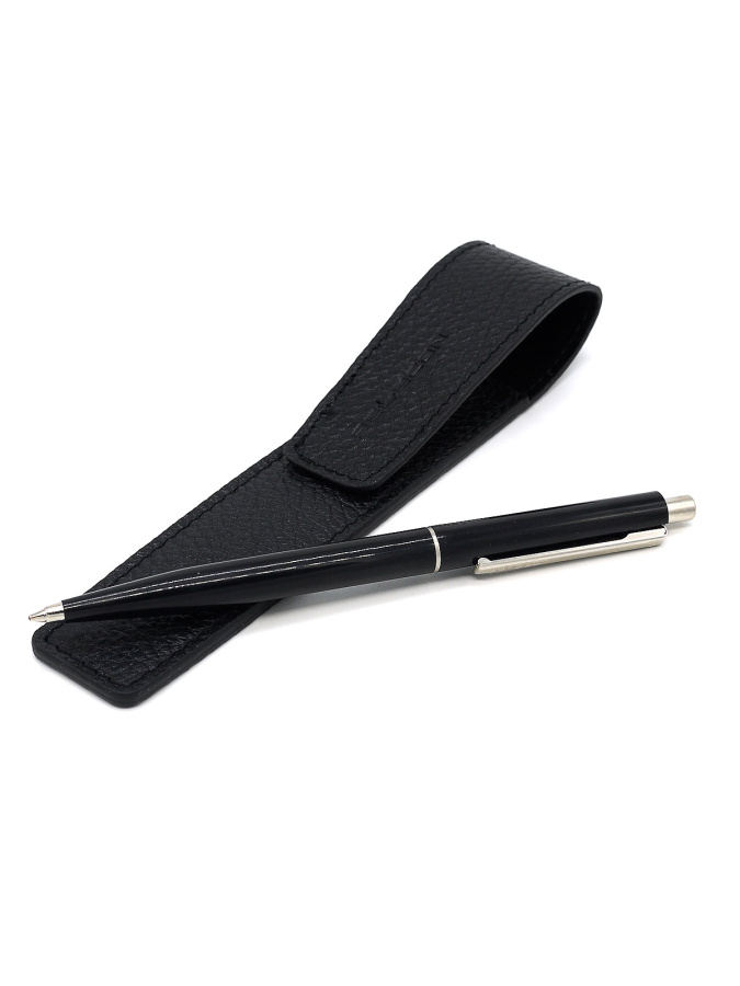 102-719-3 Ручка в чехле Пеллекон (черный/16*3*0,5/натуральная кожа/PELLECON)