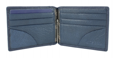 32420-5003D Blue Зажим для денег Malgrado (синий/11,5*8,5*0,8/натуральная кожа/Malgrado)