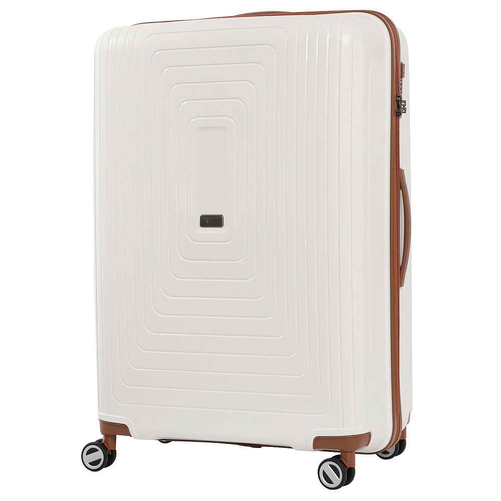 EN3520-28-1 Чемодан 4-х колесный 100% полипропилен FABRETTI  (Белый/54*78*32/полипропилен/L)