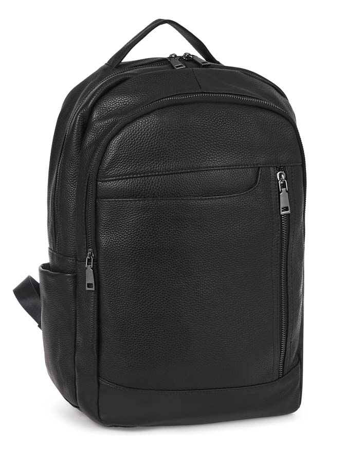 111-214 чёрный Рюкзак мужской (Черный/29*39*16/Экокожа/Hogerland)