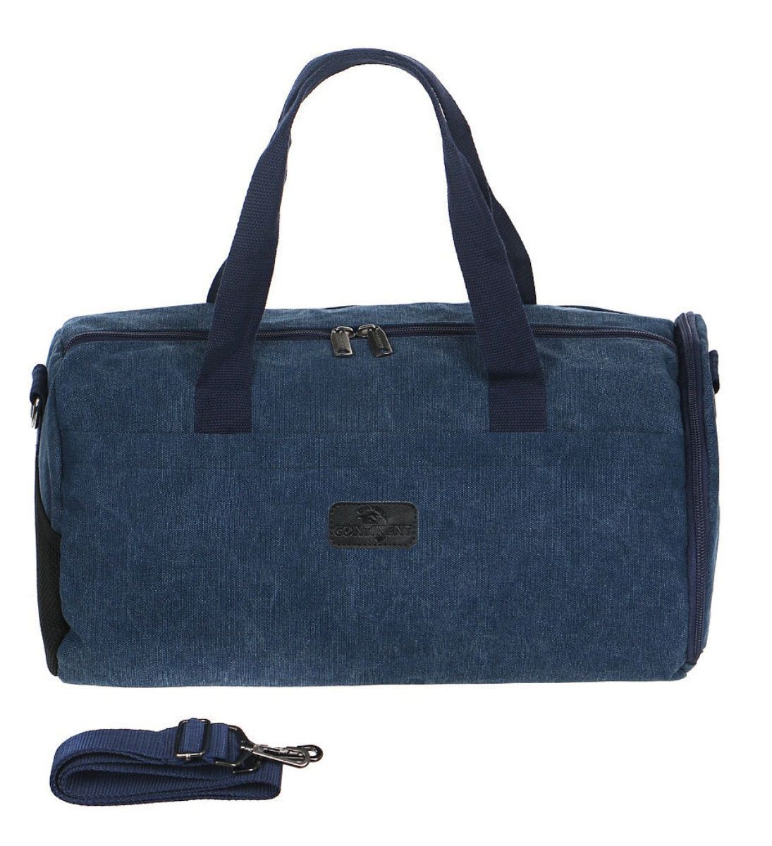 М-710 Сумка спортивная брезент синий (Синий/43*25*25/брезент/NTL Continent)