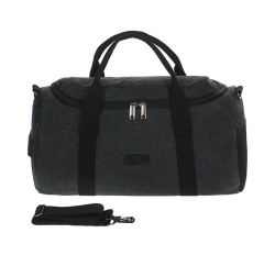 М-709 Сумка спортивная брезент черный (Черный/47*25*25/брезент/NTL Continent)