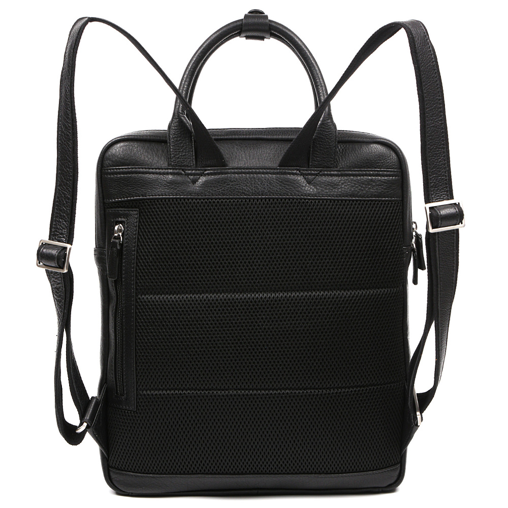 L16524-2 FABRETTI Сумка-рюкзак мужской нат. кожа (черный/33*38*5/натуральная кожа/FABRETTI)