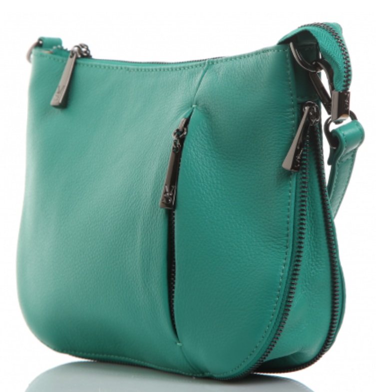 909К Сумка женская натуральная кожа (L green) (Зелёный/натуральная кожа)