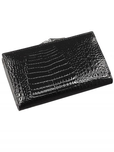 55020-5-46# Black Кошелек Средний Malgrado (черный/14*8,5*2,5/натуральная кожа/Malgrado)