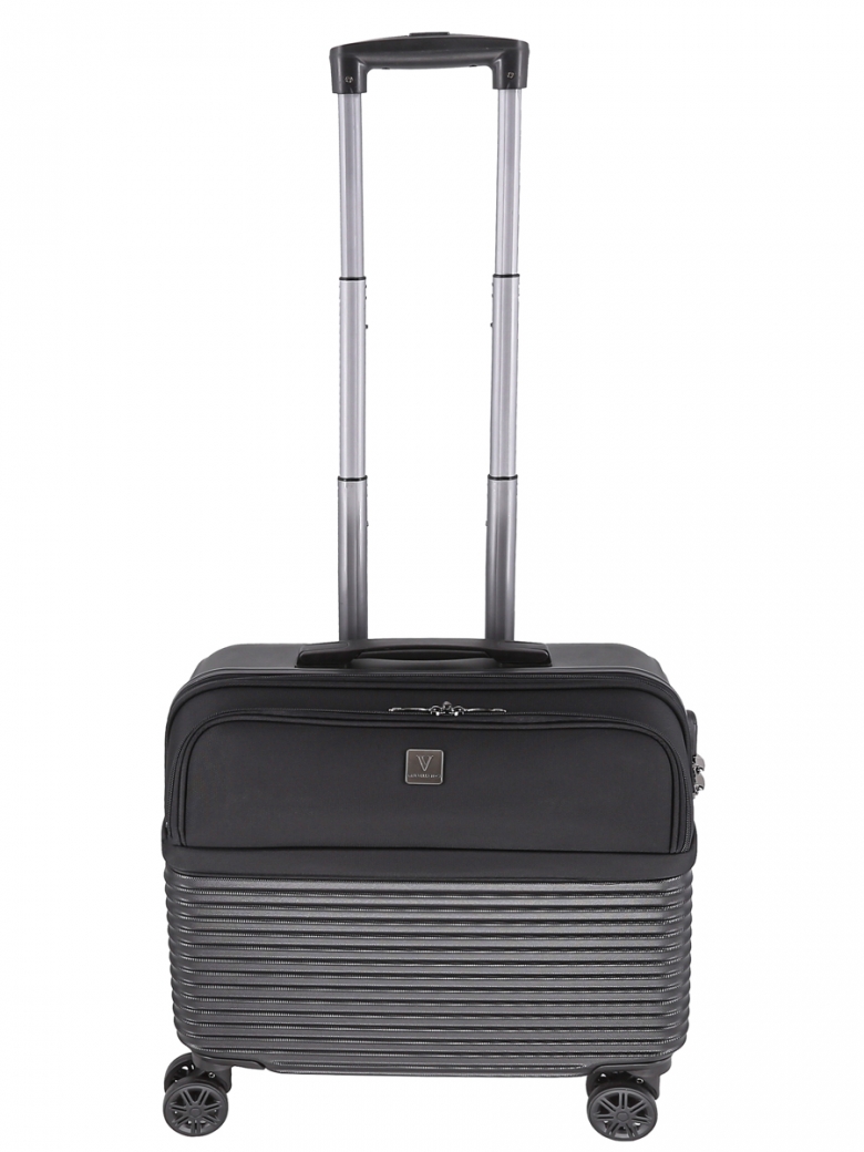 14191_17/черный Кейс-Пилот 4кол.ткань+пластик,17VIP COLLECTION (черный/44*45*23/полипропилен/S/2,7 кг/45 литров/VIP COLLECTION)