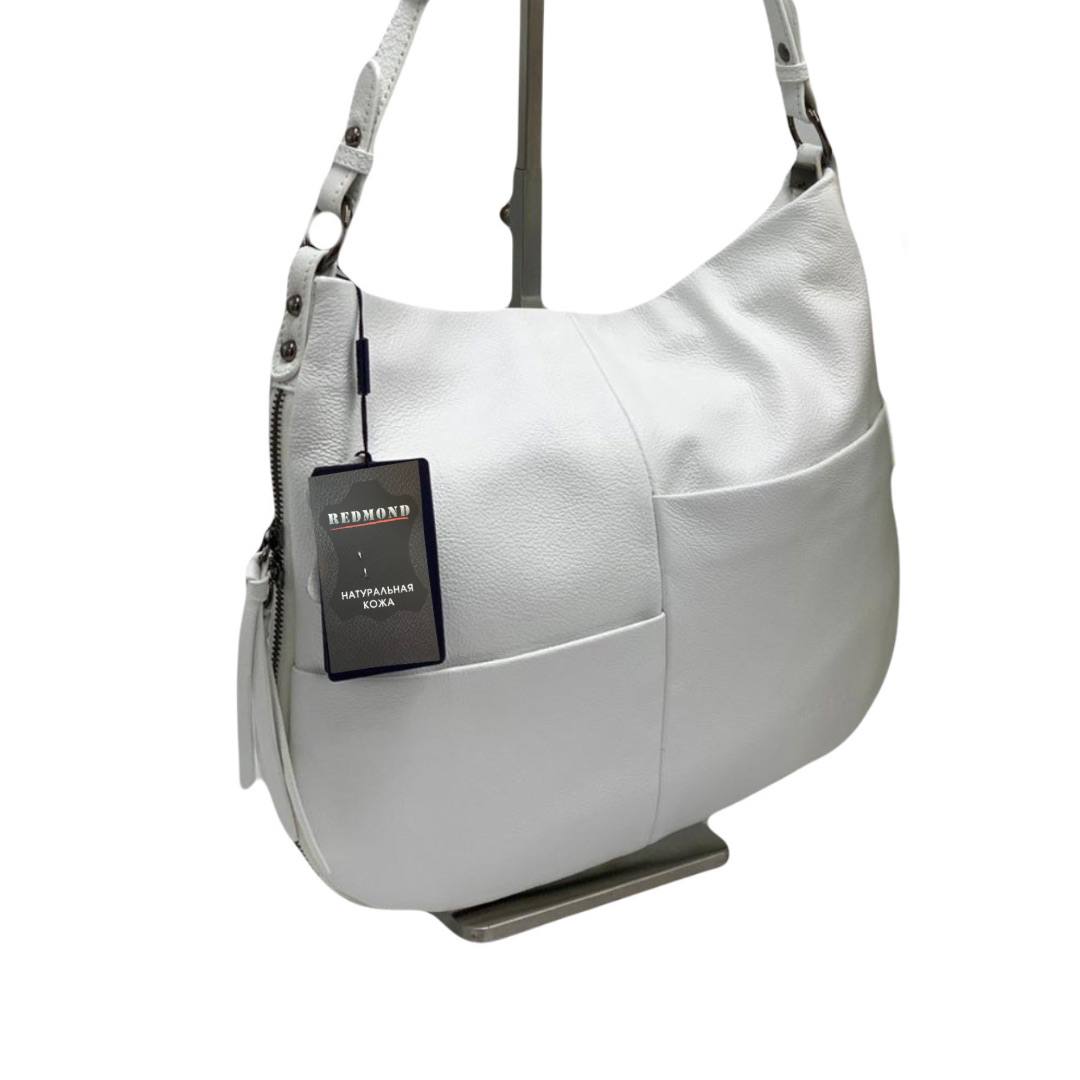 202К Сумка женская натуральная кожа (белый) (Белый/34*30*2/8/натуральная кожа/Redmond)