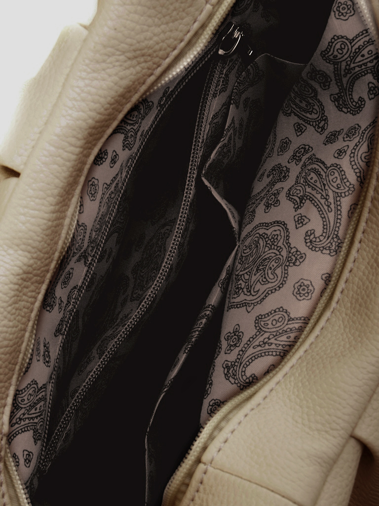 3866 Сумка женская карамель (Бежевый/Экокожа/Redmond)