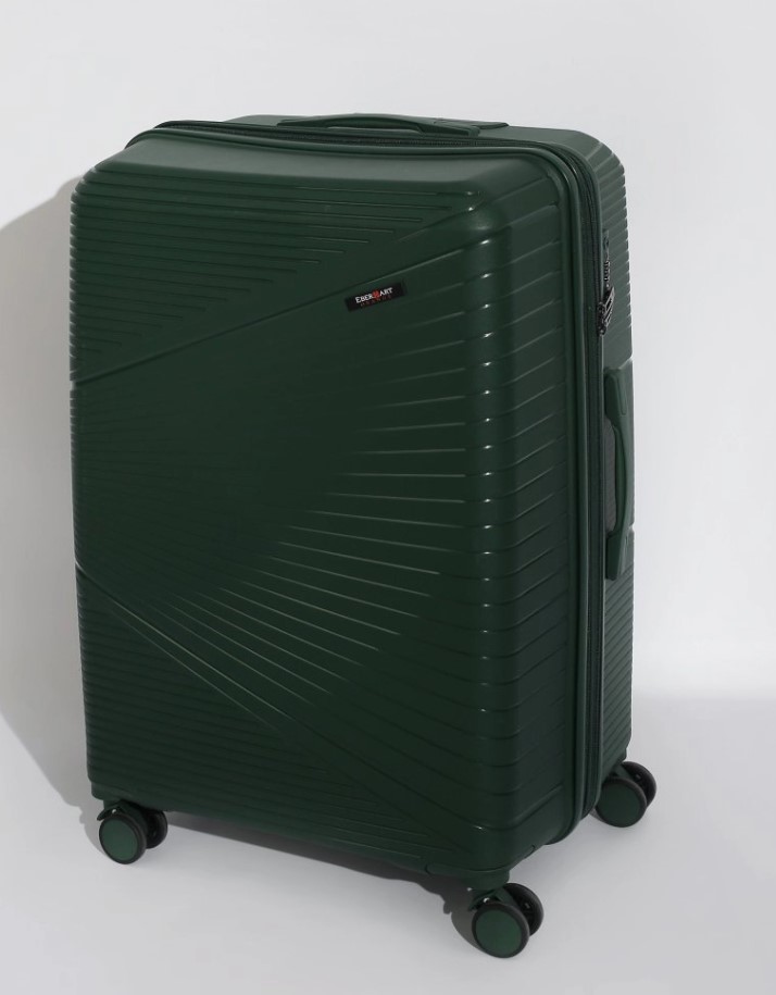 49M-019-424 Чемодан 4-х колесный (Зелёный/полипропилен/M/Eberhart)